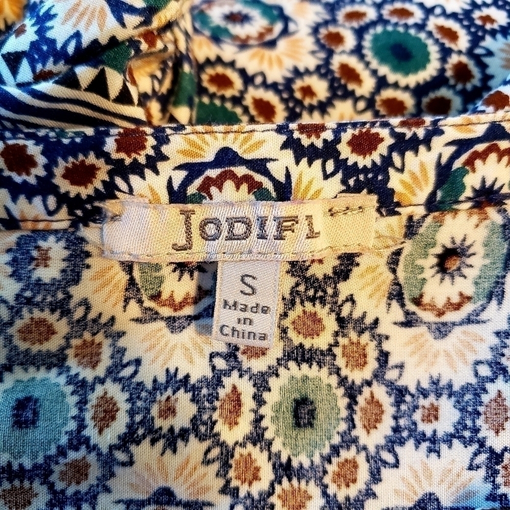 ๐ Jodifl Mini Dress Boho Bohemian Flowy Small S - Picture 6 of 8